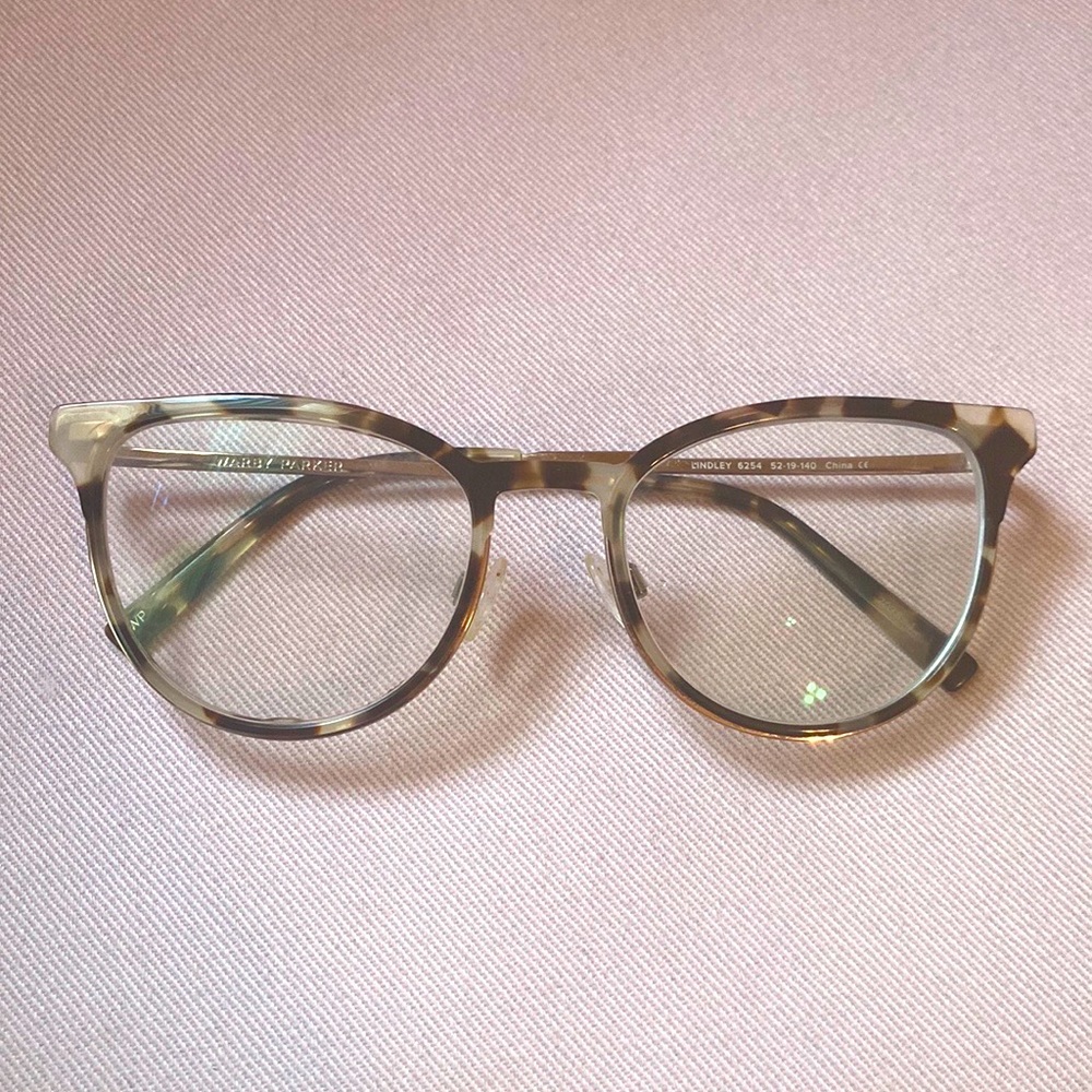 Warby Parker Lindley Pearled Tortoise Eyeglasses, originally  $145
